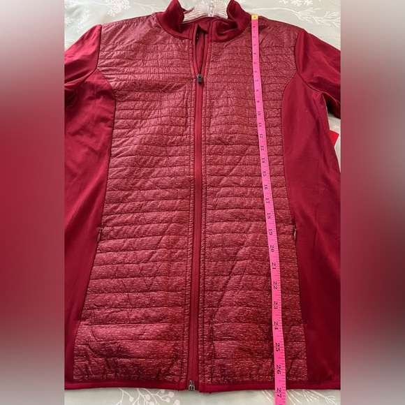 NWT BCG Women’s Red Training Quilted FZ Jacket Full Zip Long Sleeve; Size L - Picture 11 of 11